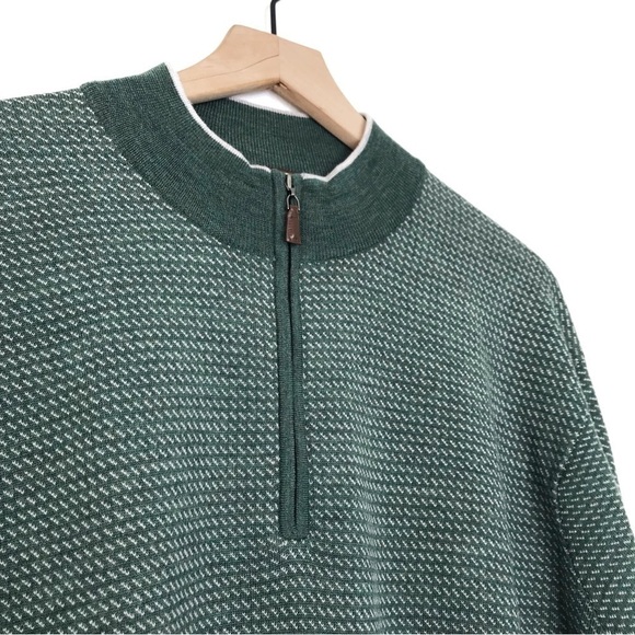 PATRICK JAMES RESERVE Merino Wool 1/4 Zip Pullover Sweater XXL - Picture 3 of 8